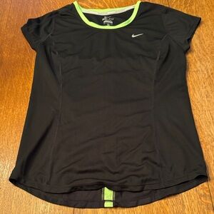 Nike Dri-FIT Black Shirt with Neon Green Accents